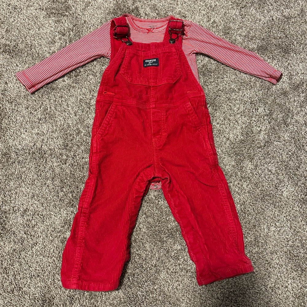 OshKosh B'gosh Red Corduroy toddler Overalls